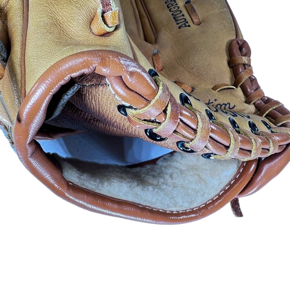 Vtg Wilson Baseball Glove RHT A2164 Autograph Model Jim Catfish Hunter Leather - Picture 11 of 12